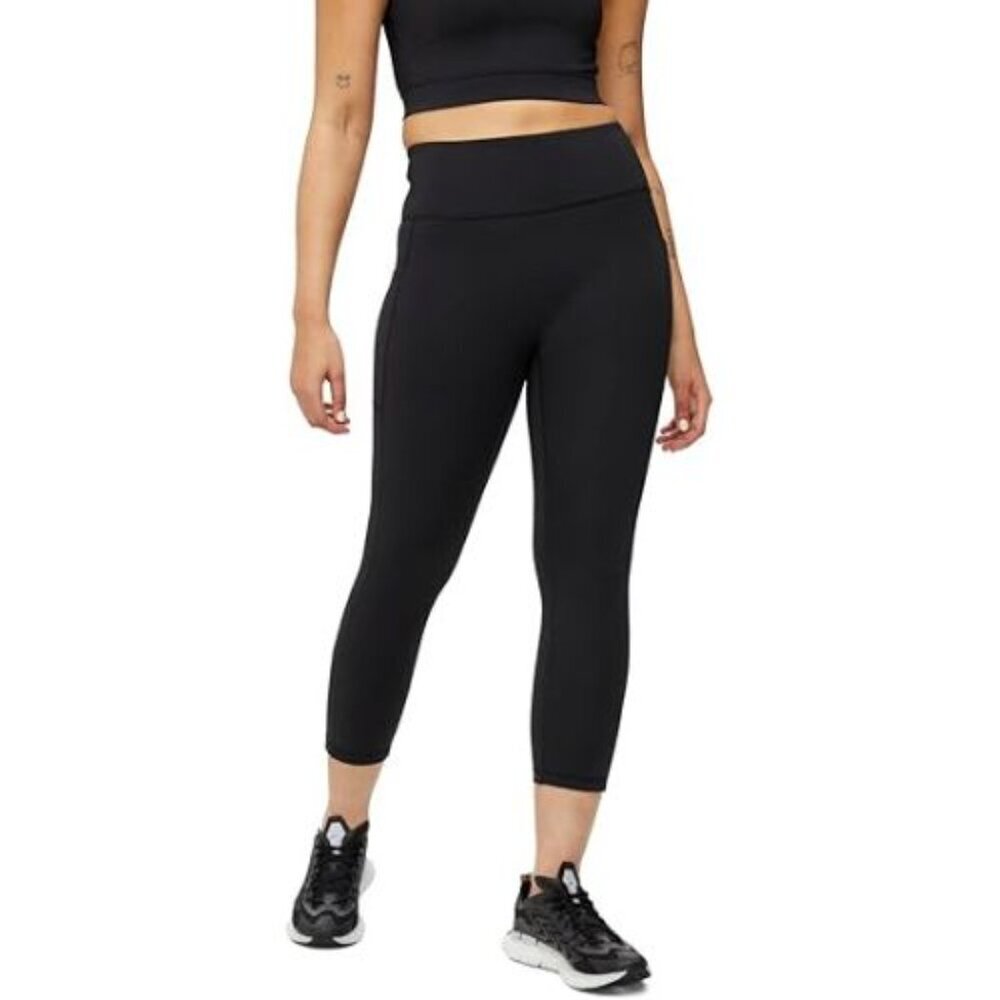 TomboyX Black The Only 3/4 Athletic Leggings Size Large 54097